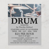 Drummer, Drum Lessons Advertising チラシ (正面)