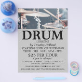 Drummer, Drum Lessons Advertising チラシ (シングル)