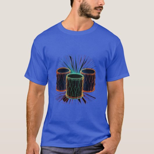 Drummer Drum Set Drumset Drumming Drums Player vin Tシャツ (正面)