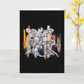 Drummer Drummer Drums カード (黄色い花)