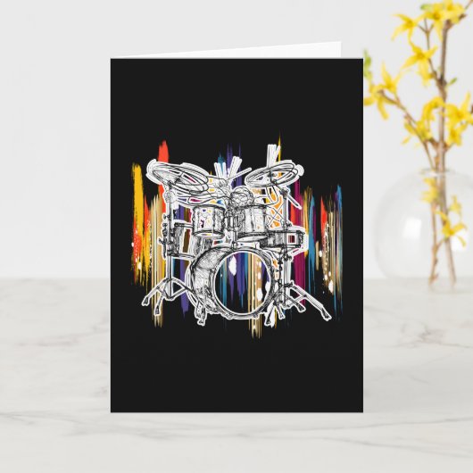 Drummer Drummer Drums カード (黄色い花)