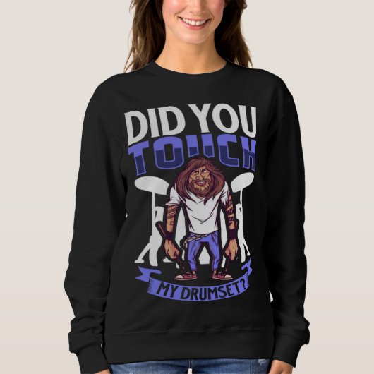 Drummer Drums Music Drum Set Drumming Instrument P スウェットシャツ (正面)