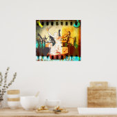 Drummer Dude、著作権：karen J Williams ポスター (キッチン)