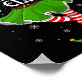 Drummer Elf Christmas Family Girls Women Elf Squad ポスター (角)