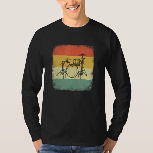 Drummer evolution, Drumset, design for musicians_2 Tシャツ (正面)