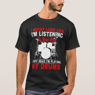 Drummer for Men Women Drum Player Percussion Tシャツ