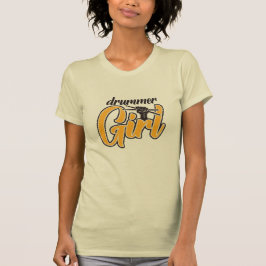 Drummer Girl Retro  Tシャツ