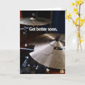 Drummer Hard Hitter Loud Percussion Get Well Soon カード (黄色い花)