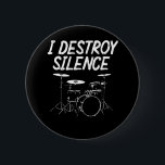 Drummer Quote Drumset Rock Band Drum Musician 缶バッジ<br><div class="desc">Funny Drummer Quote Drumset Rock Band Drum Musician. Drumming and Percussion Music Lover.</div>