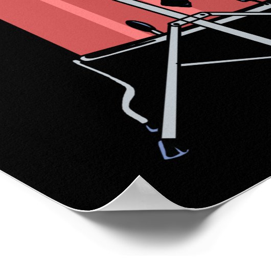 Drummer Rock Music Band Drums I Destroy Silence ポスター (角)