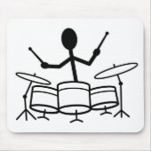 Drummer Stick Figure マウスパッド (正面)