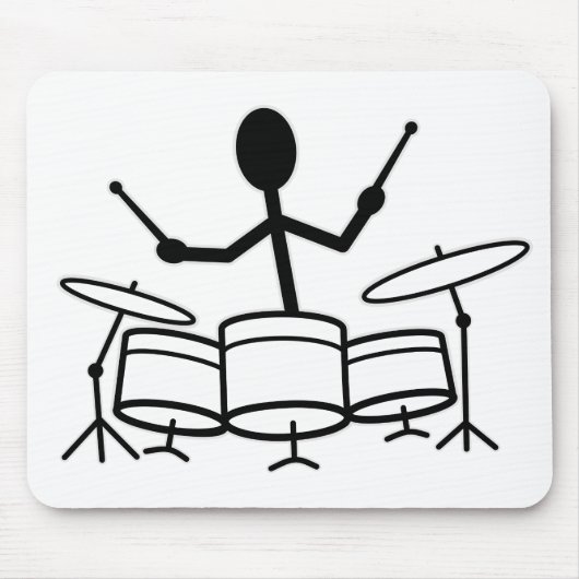 Drummer Stick Figure マウスパッド (正面)