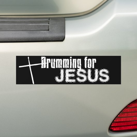 Drumming.for.JESUS バンパーステッカー (車上)