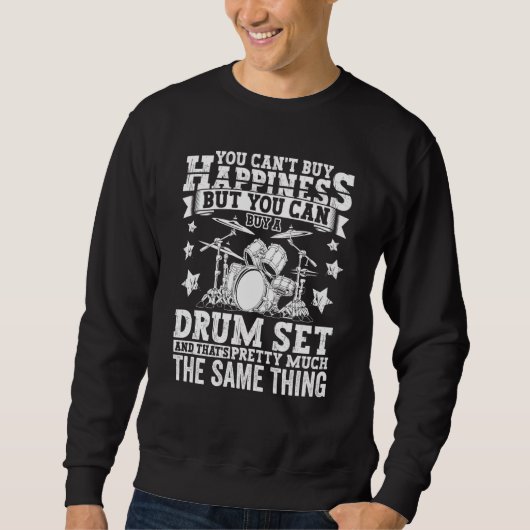 Drumming Player Apparel Drummer Quote Drumset for  スウェットシャツ (正面)