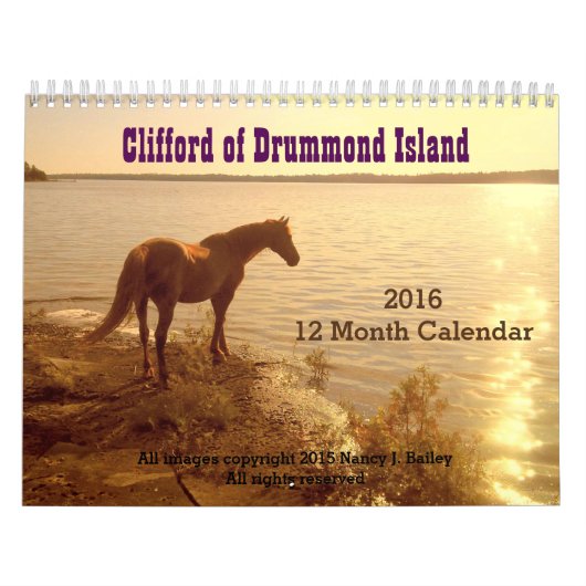 "Drummondの島" 2018のカレンダーのClifford カレンダー (カバー)