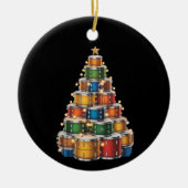 Drumms Xmas Christmas Tree Drummer  セラミックオーナメント (正面)