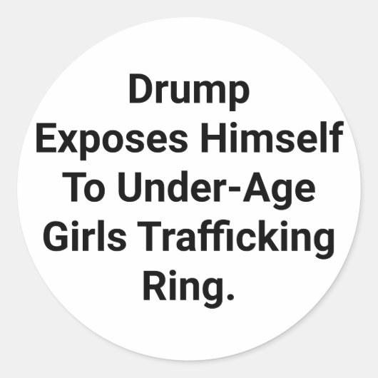 Drump Exposes Himself Hankamer Artjunkhaus Comic ラウンドシール (正面)