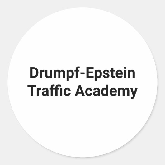 Drumpf – エプスタイン人身売買ハンカマーアルチュンクハウス ラウンドシール (正面)