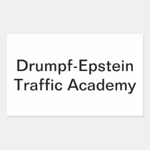Drumpf – エプスタイン人身売買ハンカマーアルチュンクハウス 長方形シール