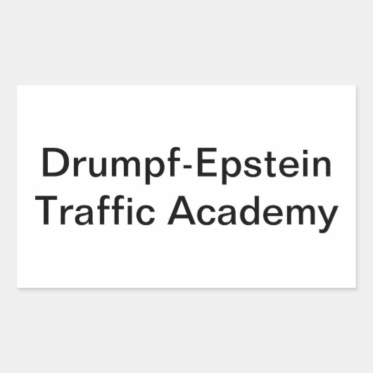 Drumpf – エプスタイン人身売買ハンカマーアルチュンクハウス 長方形シール (正面)