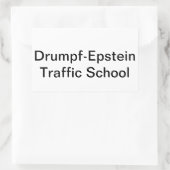 Drumpf – エプスタイン人身売買ハンカマーアルチュンクハウス 長方形シール (バッグ)