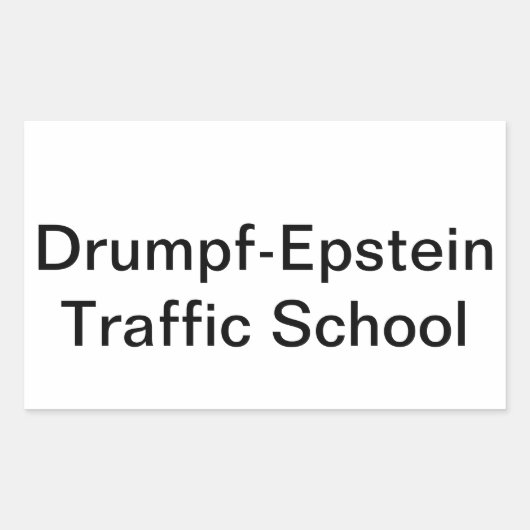 Drumpf – エプスタイン人身売買ハンカマーアルチュンクハウス 長方形シール (正面)