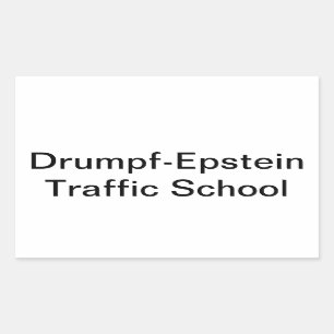 Drumpf – エプスタイン人身売買ハンカマーアルチュンクハウス 長方形シール