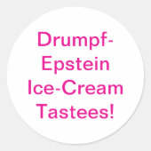 Drumpf-Epstein Tastees Hankamer Artjunkhaus Comic ラウンドシール (正面)