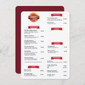 「Drumpf's Diner」メニュー メニュー (正面/裏面)