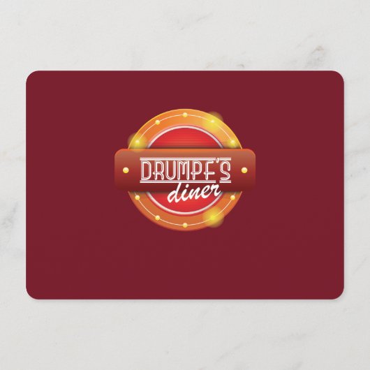 「Drumpf's Diner」メニュー メニュー (裏面)