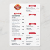 「Drumpf's Diner」メニュー メニュー (正面)