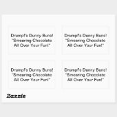 Drumpf's Dunny Buns Hankamer Artjunkhaus Comic Yum 長方形シール (シート)