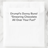 Drumpf's Dunny Buns Hankamer Artjunkhaus Comic Yum 長方形シール (バッグ)