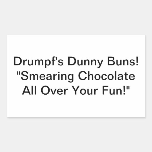 Drumpf's Dunny Buns Hankamer Artjunkhaus Comic Yum 長方形シール (正面)