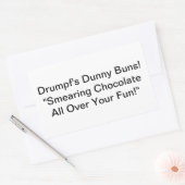 Drumpf's Dunny Buns Hankamer Artjunkhaus Comic Yum 長方形シール (封筒)