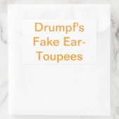 Drumpf's Fake Ear-Toupees Hankamer Artjunkhaus Fun 長方形シール (バッグ)