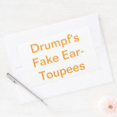 Drumpf's Fake Ear-Toupees Hankamer Artjunkhaus Fun 長方形シール (封筒)