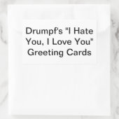 Drumpf's Hate/Love Greeting Hankamer Artjunkhaus 長方形シール (バッグ)