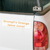 Drumpf's Orange Jesus Juice! Hankamer Artjunkhaus バンパーステッカー (トラック上)