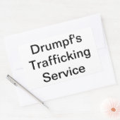 Drumpf's Trafficking Service Hankamer Artjunkhaus 長方形シール (封筒)