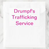 Drumpf's Trafficking Service Hankamer Artjunkhaus 長方形シール (バッグ)