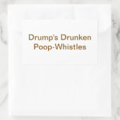 Drump's Drunken Poop-Whistles Hankamer Artjunkhaus 長方形シール (バッグ)