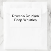 Drump's Drunken Poop-Whistles Hankamer Artjunkhaus 長方形シール (バッグ)