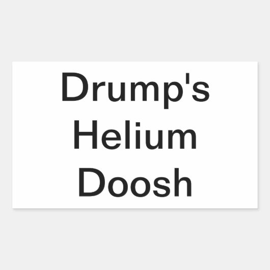 Drump's Helium Doosh Hankamer Artjunkhaus Yummy 長方形シール (正面)