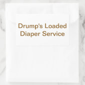 Drump's Loaded Diaper Service Hankamer Artjunkhaus 長方形シール (バッグ)