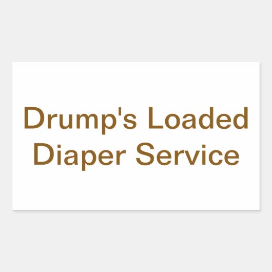Drump's Loaded Diaper Service Hankamer Artjunkhaus 長方形シール (正面)