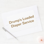 Drump's Loaded Diaper Service Hankamer Artjunkhaus 長方形シール (封筒)