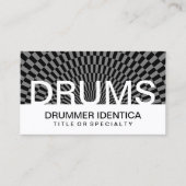 DRUMSはっきりしたチェック 名刺 (正面)