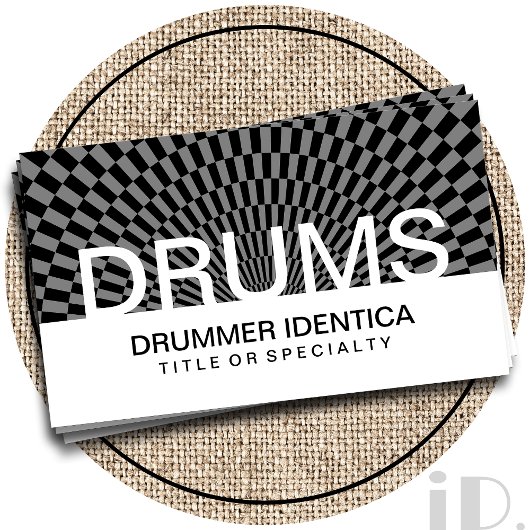DRUMSはっきりしたチェック 名刺