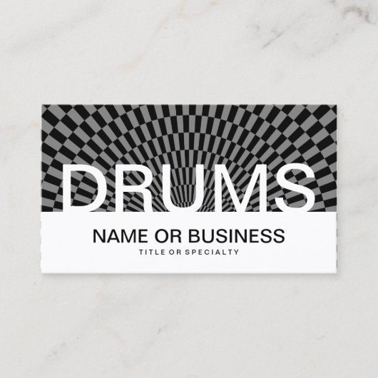 DRUMSはっきりしたチェック 名刺 (正面)